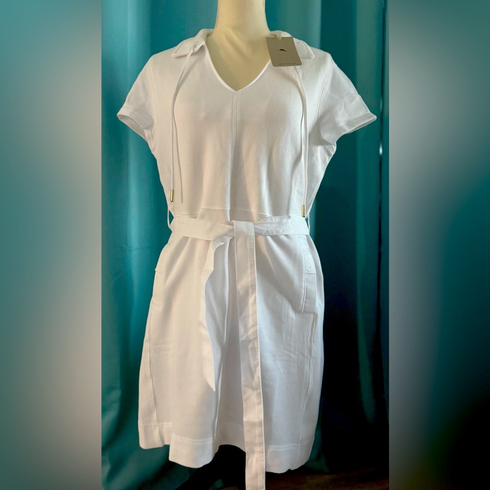 Tommy Bahama White Polo Midi Dress size M/M $49